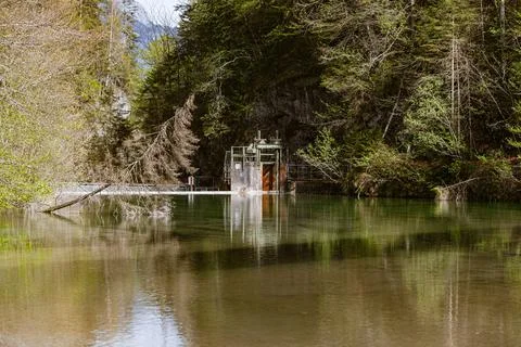 Reservoir in the mountains Foto stock