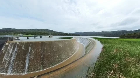 Reservoir overflow Stock Footage 217840238