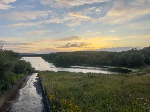 Reservoir Sunset Stock Photos