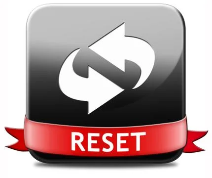 Reset button Illustrazione stock
