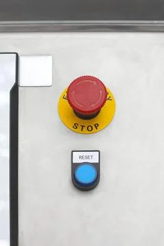 Reset Button Reset Button and Emergency Stop Push Button Copyright: xZoona... Stock Photos