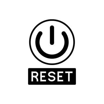 Reset Circle with Outline and Text Stock Illustration