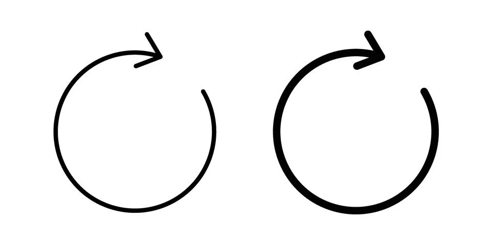 Reset icon graphic element. web icon set 库存插图
