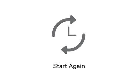 Reset icon indicating start again Stock Illustration