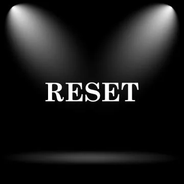 Reset icon. Internet button on black background.. 스톡 일러스트