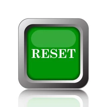 Reset icon. Internet button on black background.. Stock Illustration