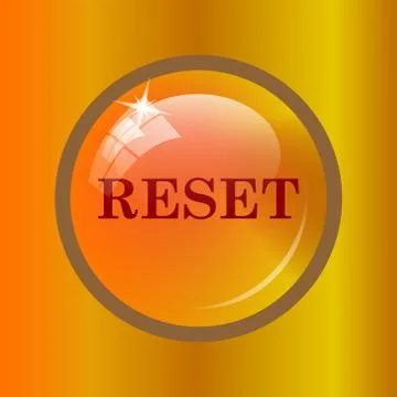 Reset icon. Internet button on colored background. . Stock Illustration