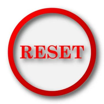 Reset icon. Internet button on white  background.. Stock Illustration