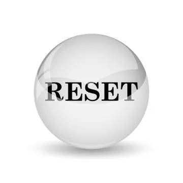 Reset icon. Internet button on white background. Stock Illustration