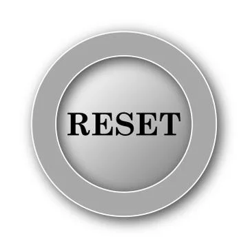 Reset icon. Internet button on white background.. Stock Illustration