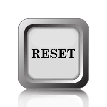 Reset icon. Internet button on white background.. Stock Illustration