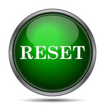 Reset icon. Internet button on white background.. Illustrazione stock
