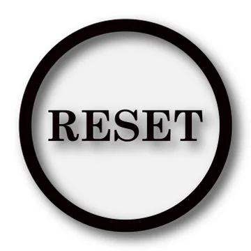 Reset icon. Internet button on white background.. Stock Illustration