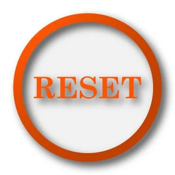 Reset icon. Internet button on white background.. Illustrazione stock