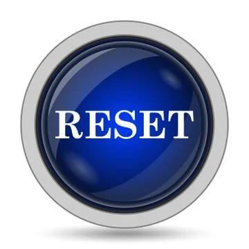 Reset icon. Internet button on white background.. Stock Illustration
