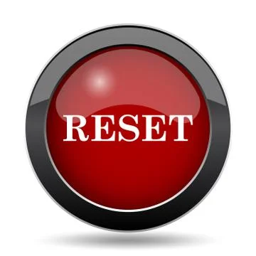 Reset icon. Internet button on white background.. Stock Illustration