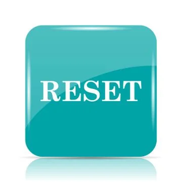 Reset icon. Internet button on white background.. Stock Illustration