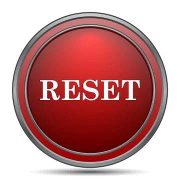 Reset icon. Internet button on white background.. Stock Illustration