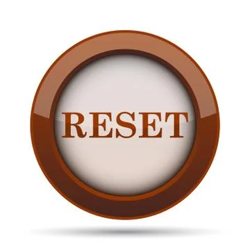 Reset icon. Internet button on white background. . Illustrazione stock