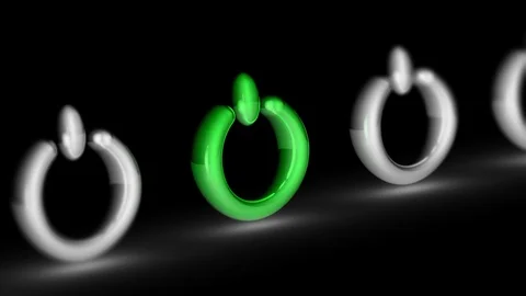 Reset icon. Looping footage has 4K resolution. Prores 4444. 3D Illustration. Stock Footage 99228123
