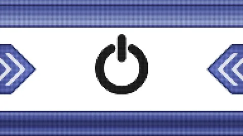 Reset icon on a pixel screen. Seamless. Stock Footage 52706606