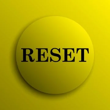 Reset icon. Yellow internet button.. 스톡 일러스트