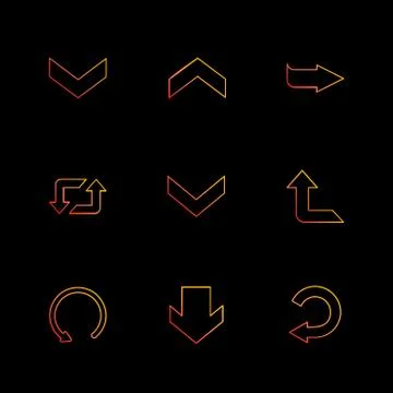 Reset , up , next , arrows , directions , left , right , pointer ,eps icons s Stock Illustration