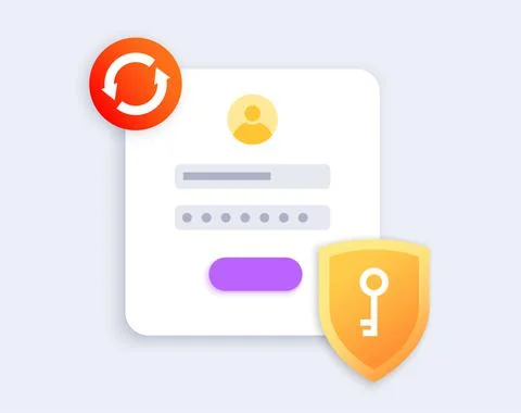 Reset password action Stock Illustration