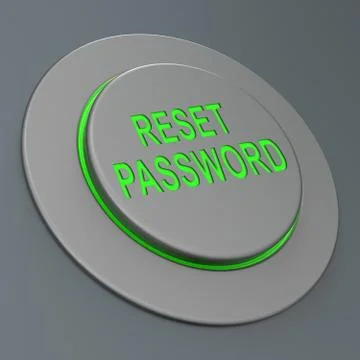 Reset Password Button To Redo Security Of PC - 3d Illustration Stock Illustration