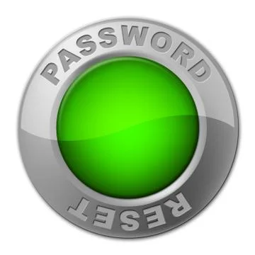 Reset Password Button To Redo Security Of PC - 3d Illustration イラスト素材