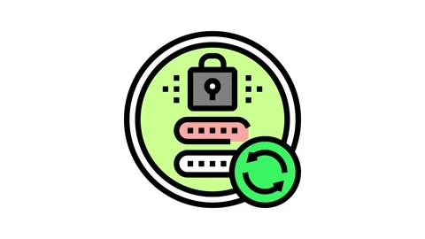 Reset password color icon animation Stock Footage 224998302