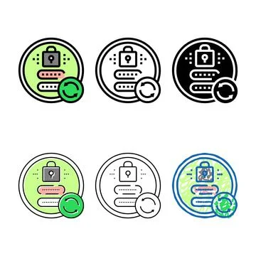Reset password color icon vector diversity Stock Illustration