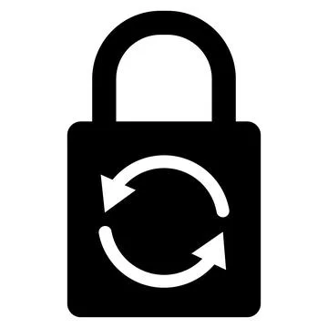 Reset password icon. Repeat safety sign. Lock reload symbol. Illustration