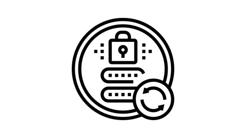 Reset password line icon animation Stock Footage 224431138