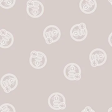 Reset password line seamless pattern Stock Illustration