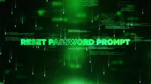 Reset Password Prompt Word on Style Hologram Video 02 Stock Footage 293941252