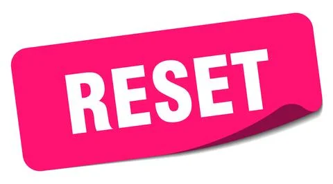 Reset sticker. reset label Stock Illustration