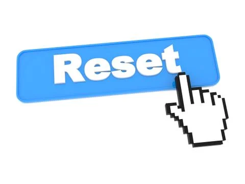 Reset Web Button. on White Background. Stock Illustration