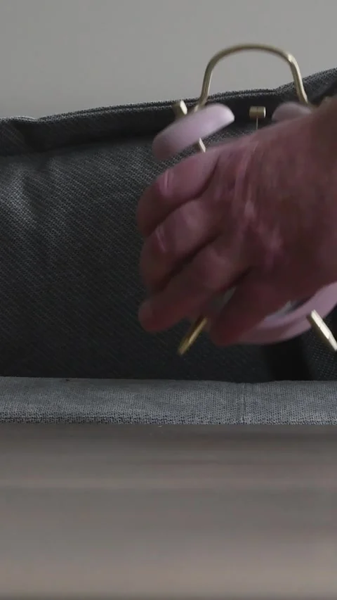 Resetting the Alarm to a Later Time Stock Footage 310495280