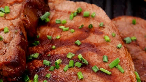 Resh bbq red meat with thyme Vídeos de archivo 23407216