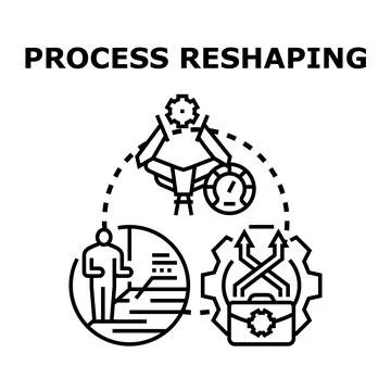 Reshaping business processes for efficiency and innovation Stock Illustration