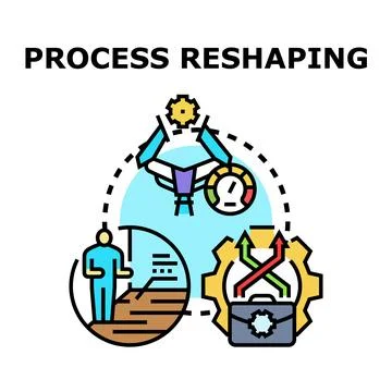 Reshaping business processes for efficiency and innovation Stock Illustration