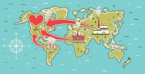 Reshoring. Deglobalization Process. Plants and Factories Companies Return to  Stock Illustration