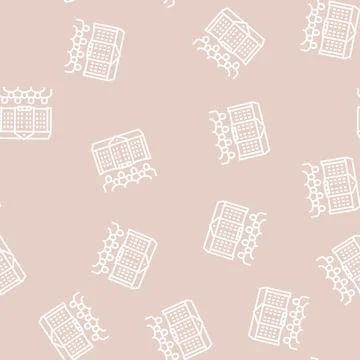 Residence hall line seamless pattern Stockillustratie