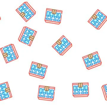 Residence house vector seamless pattern 스톡 일러스트