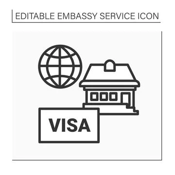 Residence line icon Stock Illustration