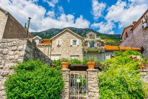 Residence in Perast Stock Photos