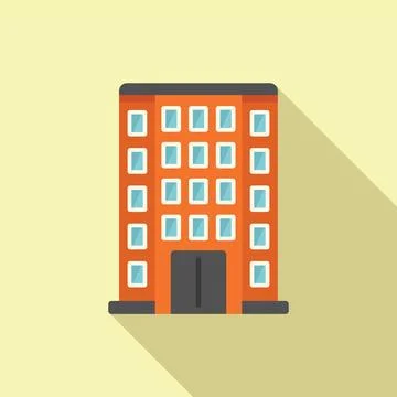 Residence town icon flat vector. City plan area Ilustración de archivo