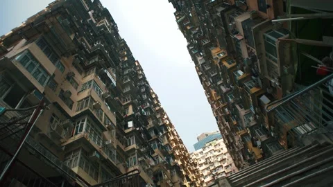 Resident building as know as Monster building (Yick cheongsam) Stock Footage 245486480