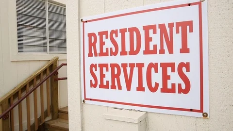 Resident Services Sign Vídeos de archivo 89287891